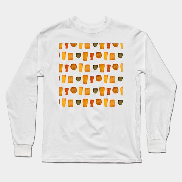 Beer Pattern Long Sleeve T-Shirt by CatCoq